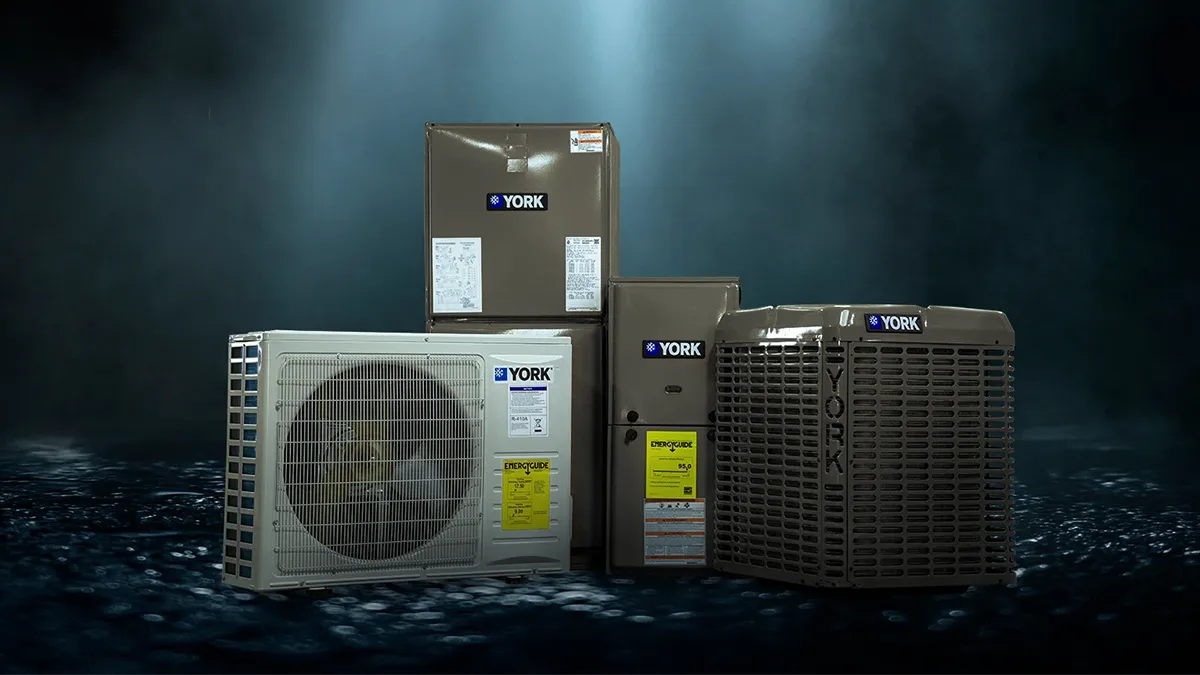 A collection of heat pump equipment